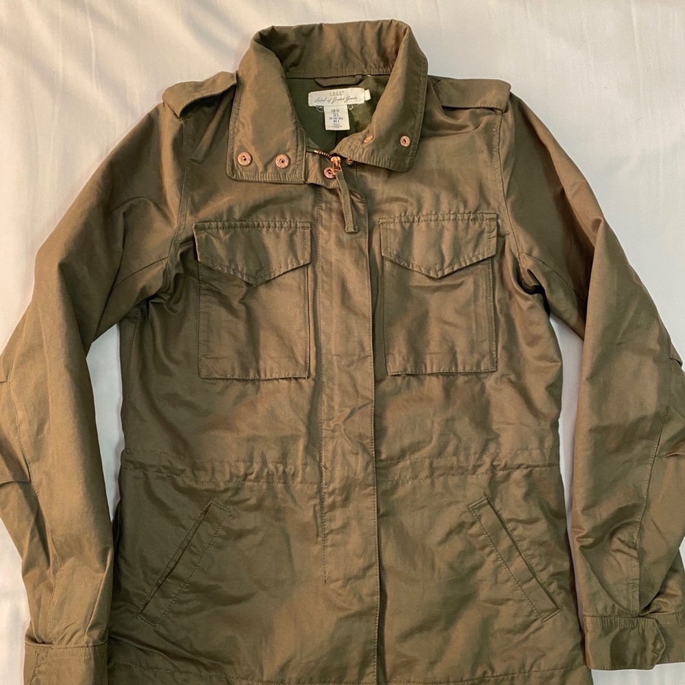 H&M LOGG KHAKI GREEN CASUAL LIGHT WEIGHT JACKET M